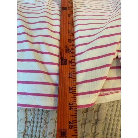 J. Crew Womens Cream & Pink Collared Long Sleeved Plus Size XL Pullover - Picture 8 of 8